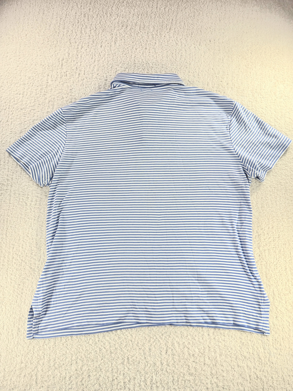 Polo Ralph Lauren Women's L Pima Soft Touch Striped Polo Shirt Blue White Pink - Picture 9 of 9